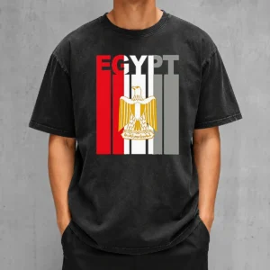 Good Egypt Flag Eagle Coat Of Arms Washed T-Shirt
