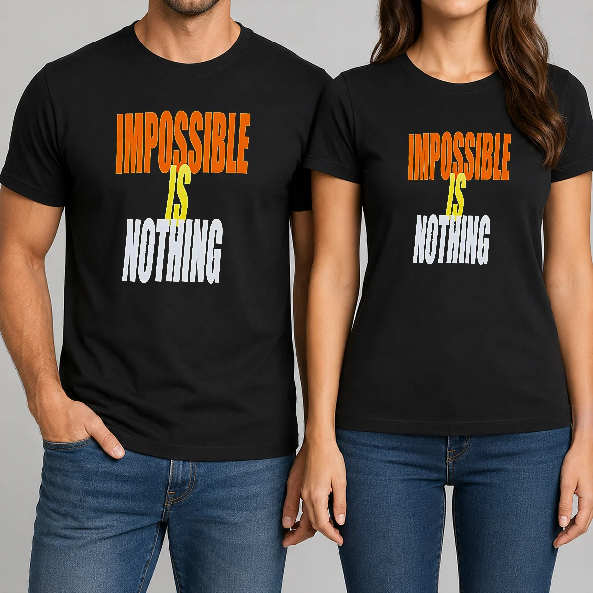 Good Impossible Is Nothing Slogan Shirt Good Impossible Is Nothing Slogan Shirt