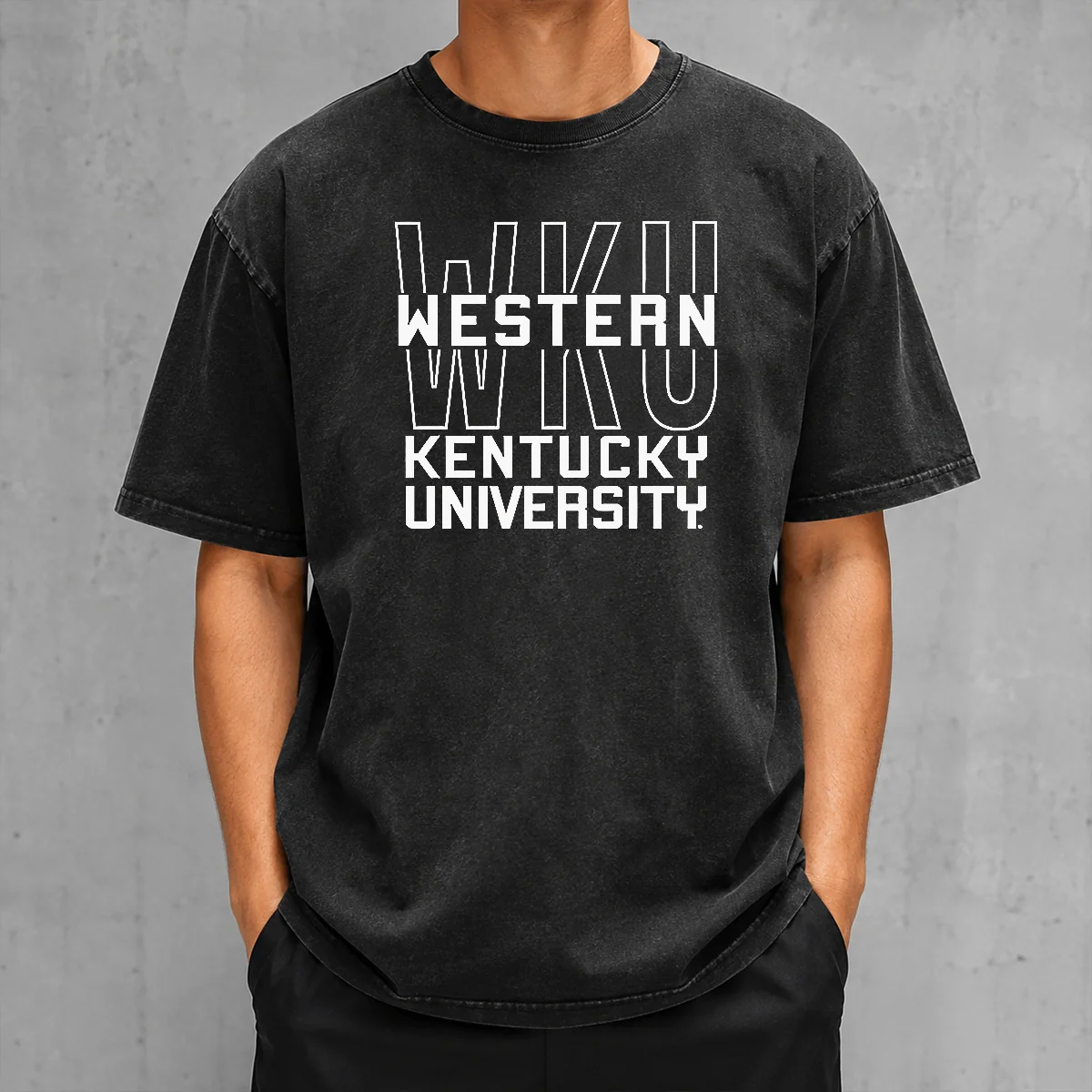 Good Western Kentucky University WKU Hilltoppers Name Washed T-Shirt