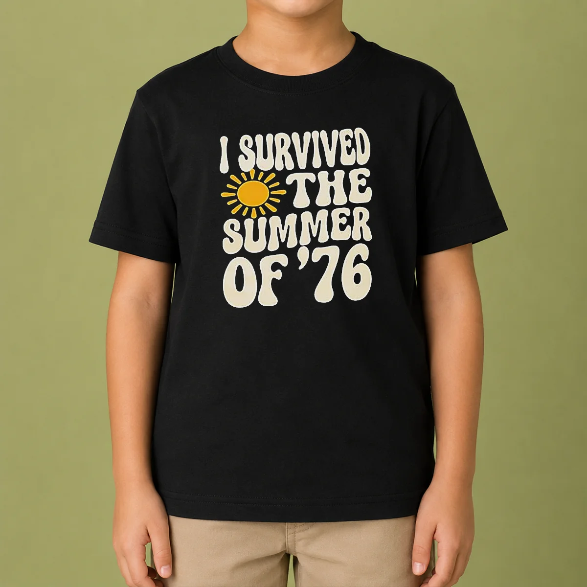 Happy Good I Survived The Summer Of '76 1976 Vintage Kids T-Shirt