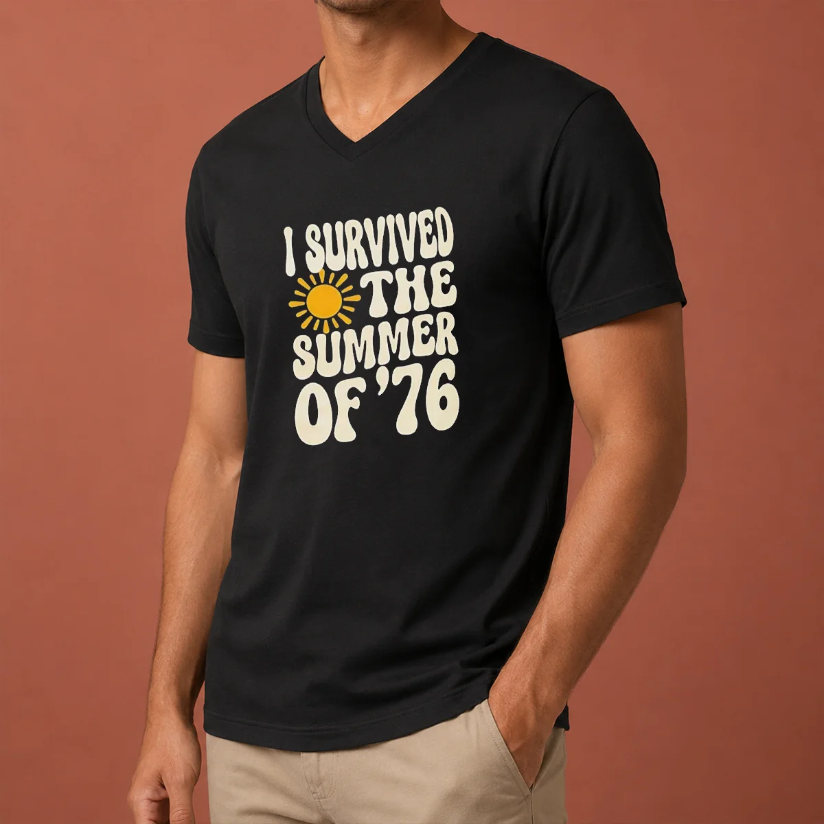 Happy Good I Survived The Summer V-Neck Shirt Happy Good I Survived The Summer V-Neck Shirt
