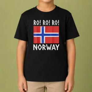 Happy Nice Ro Ro Ro Norway Round Of 16 FIFA World Cup 2026 Vintage Flag Kids T-Shirt