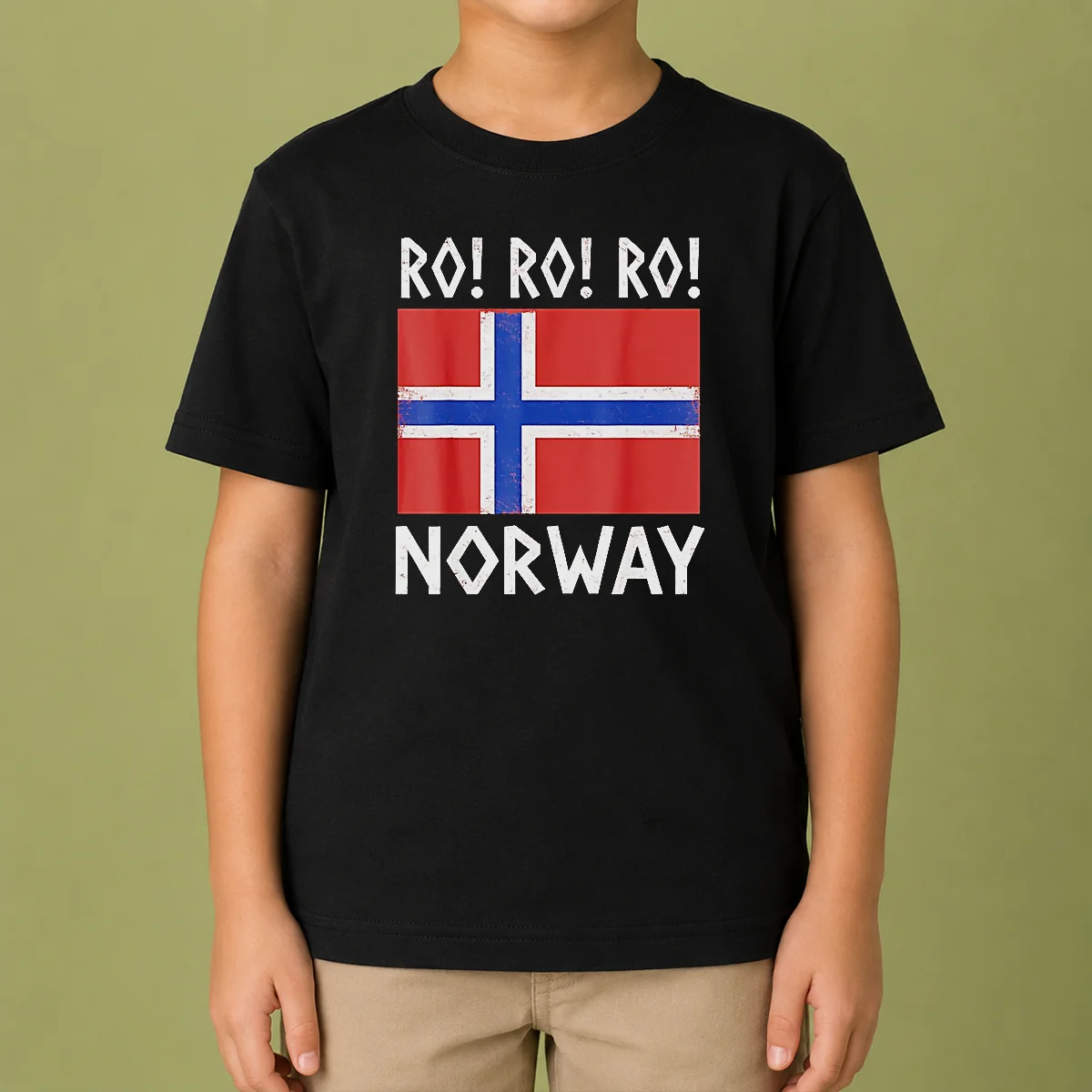 Happy Nice Ro Ro Ro Norway Round Of 16 FIFA World Cup 2026 Vintage Flag Kids T-Shirt