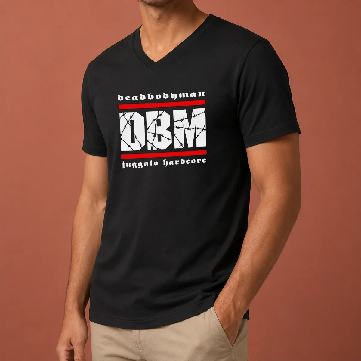 Happy Pretty Deadbodyman DBM Juggalo Hardcore V-Neck Shirt Happy Pretty Deadbodyman DBM Juggalo Hardcore V-Neck Shirt