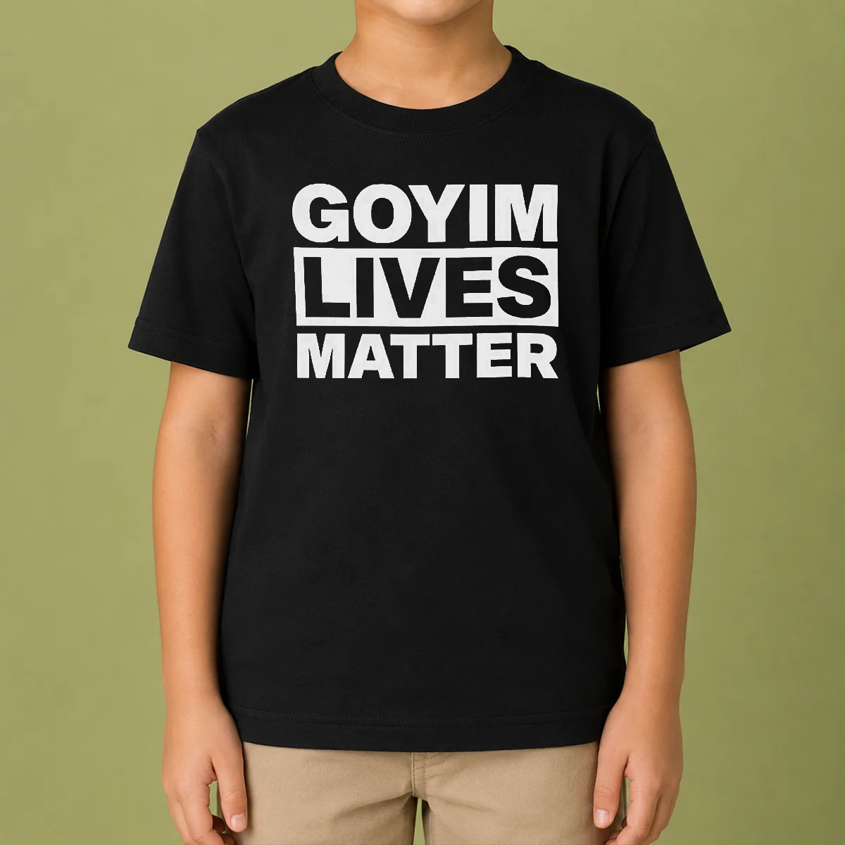 Hot Goyim Lives Matter Slogan Text Design Kids T-Shirt
