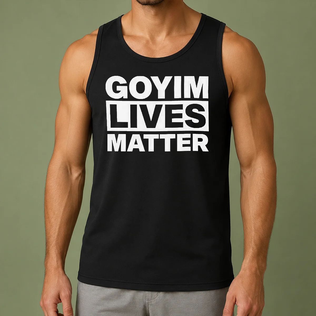 Hot Goyim Lives Matter Slogan Text Design Tank Top