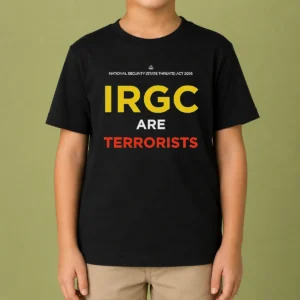 Hot IRGC Are Terrorists National Security State Threats Act 2026 Kids T-Shirt