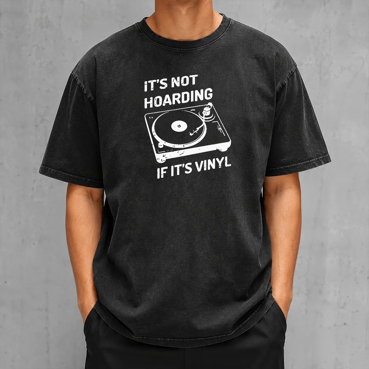 Hot It'S Not Hoarding If It'S Vinyl Washed T-Shirt