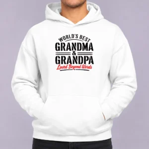 Hot Premium Grandparents Day Stencil Worlds Best Grandma Grandp Hoodie