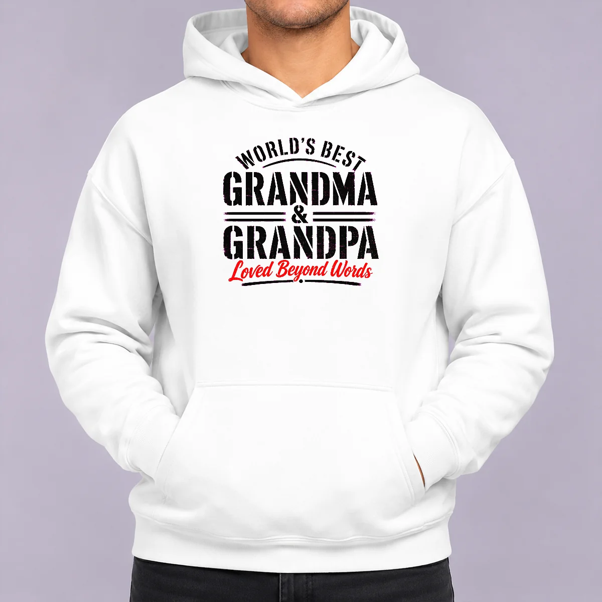 Hot Premium Grandparents Day Stencil Worlds Best Grandma Grandp Hoodie