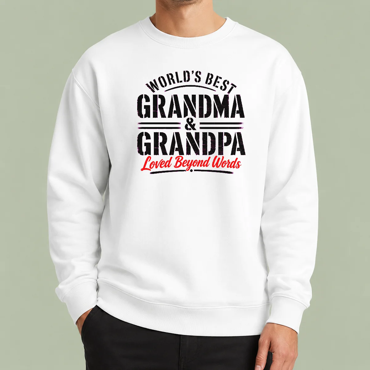 Hot Premium Grandparents Day Stencil Worlds Best Grandma Grandp Sweater