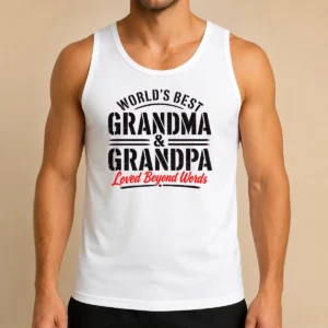 Hot Premium Grandparents Day Stencil Worlds Best Grandma Grandp Tank Top