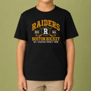 Hot Vintage Boston Raiders Hockey Fan Team Spirit Kids T-Shirt