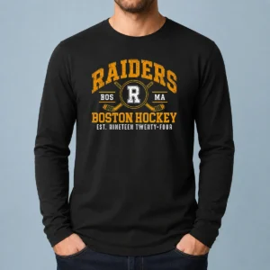 Hot Vintage Boston Raiders Hockey Fan Team Spirit Long Sleeve Shirt