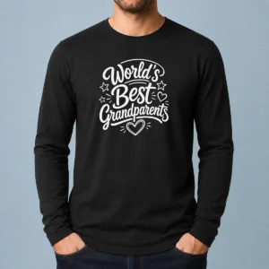 Hot Worlds Best Grandparents Day Line Art Long Sleeve Shirt