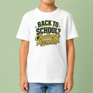 Nice Back To School Challenge Accepted Vector Kids T-Shirt