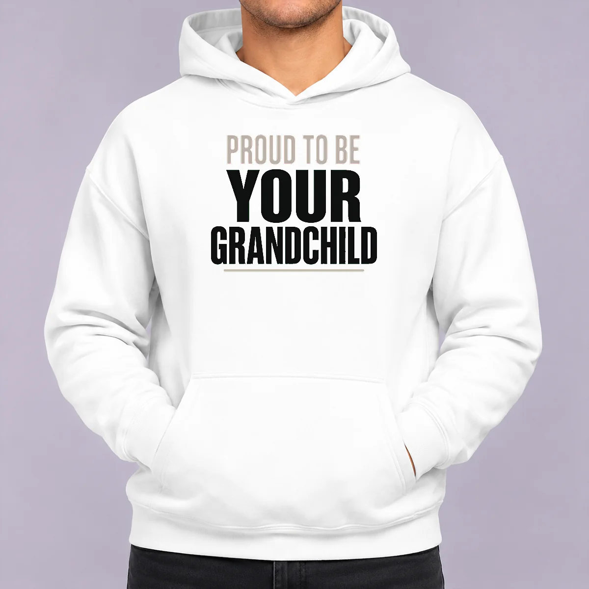 Nice Funny Grandparents Day Proud Grandchild Minimalist Hoodie