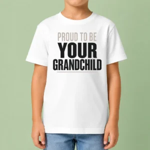 Nice Funny Grandparents Day Proud Grandchild Minimalist Kids T-Shirt