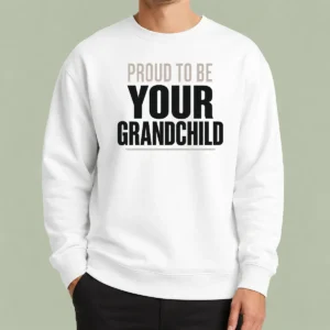 Nice Funny Grandparents Day Proud Grandchild Minimalist Sweater