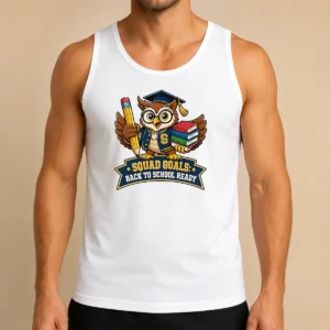 Nice Hot Back To School Owl Mascot Squad Tank Top