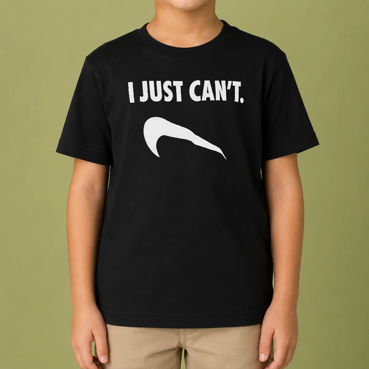 Nice I Just Can'T Slogan Phrase Typography Kids T-Shirt
