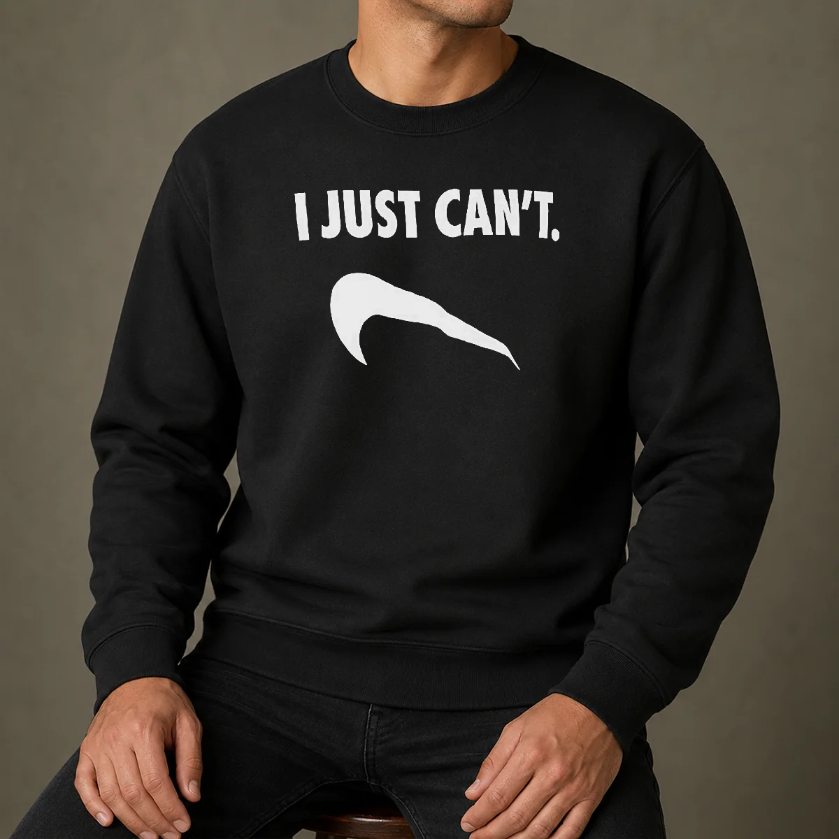 Nice I Just Can'T Slogan Phrase Typography Sweater