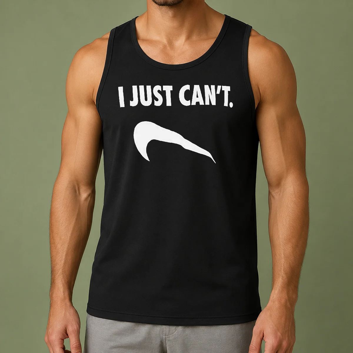 Nice I Just Can'T Slogan Phrase Typography Tank Top