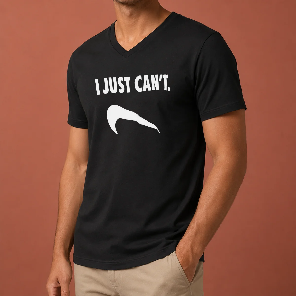 Nice I Just Can'T Slogan Phrase V-Neck Shirt Nice I Just Can'T Slogan Phrase V-Neck Shirt