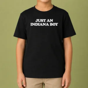 Nice Just An Indiana Boy Hoosier Midwest Home State Kids T-Shirt