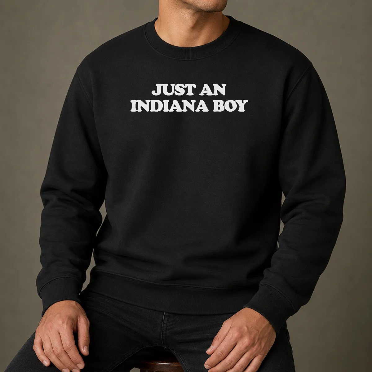 Nice Just An Indiana Boy Hoosier Midwest Home State Sweater