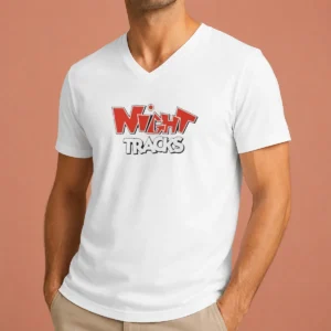 Nice Night Tracks Logo V-Neck Shirt