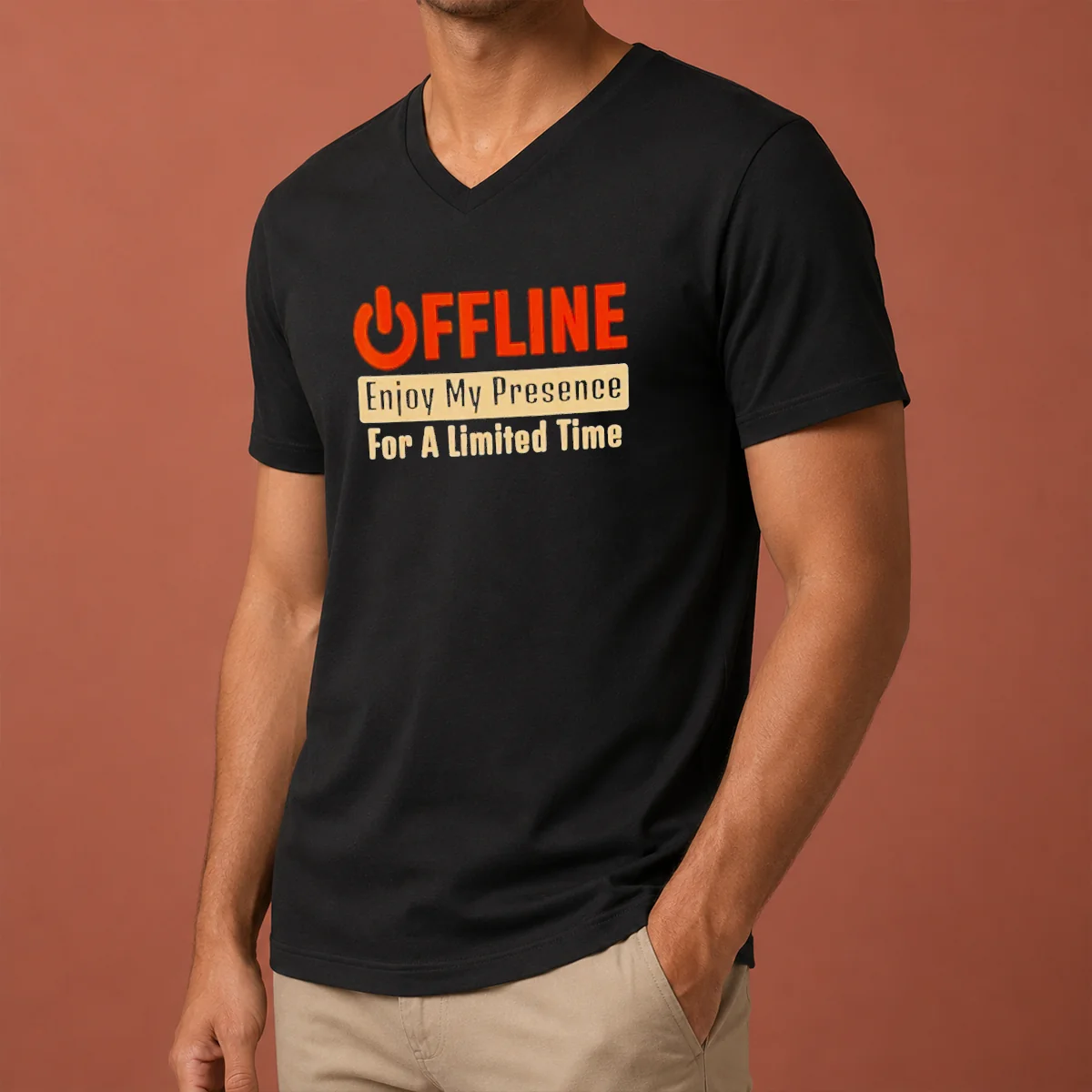 Nice Offline Enjoy My Presence For V-Neck Shirt Nice Offline Enjoy My Presence For V-Neck Shirt