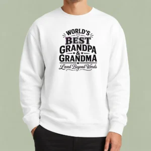 Nice Original Grandparents Day Line Art Loved Beyond Words Sweater