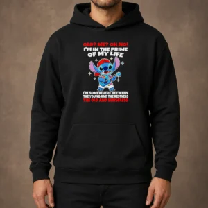 Nice Original Stitch Lilo And Stitch Old Me Oh No I'M In The Prime Of My Life Hoodie