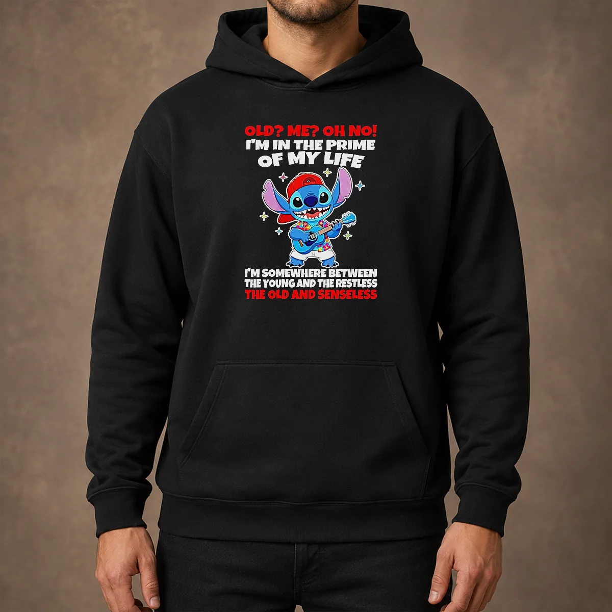 Nice Original Stitch Lilo And Stitch Old Me Oh No I'M In The Prime Of My Life Hoodie