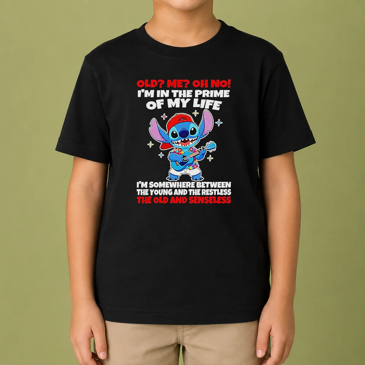 Nice Original Stitch Lilo And Stitch Old Me Oh No I'M In The Prime Of My Life Kids T-Shirt