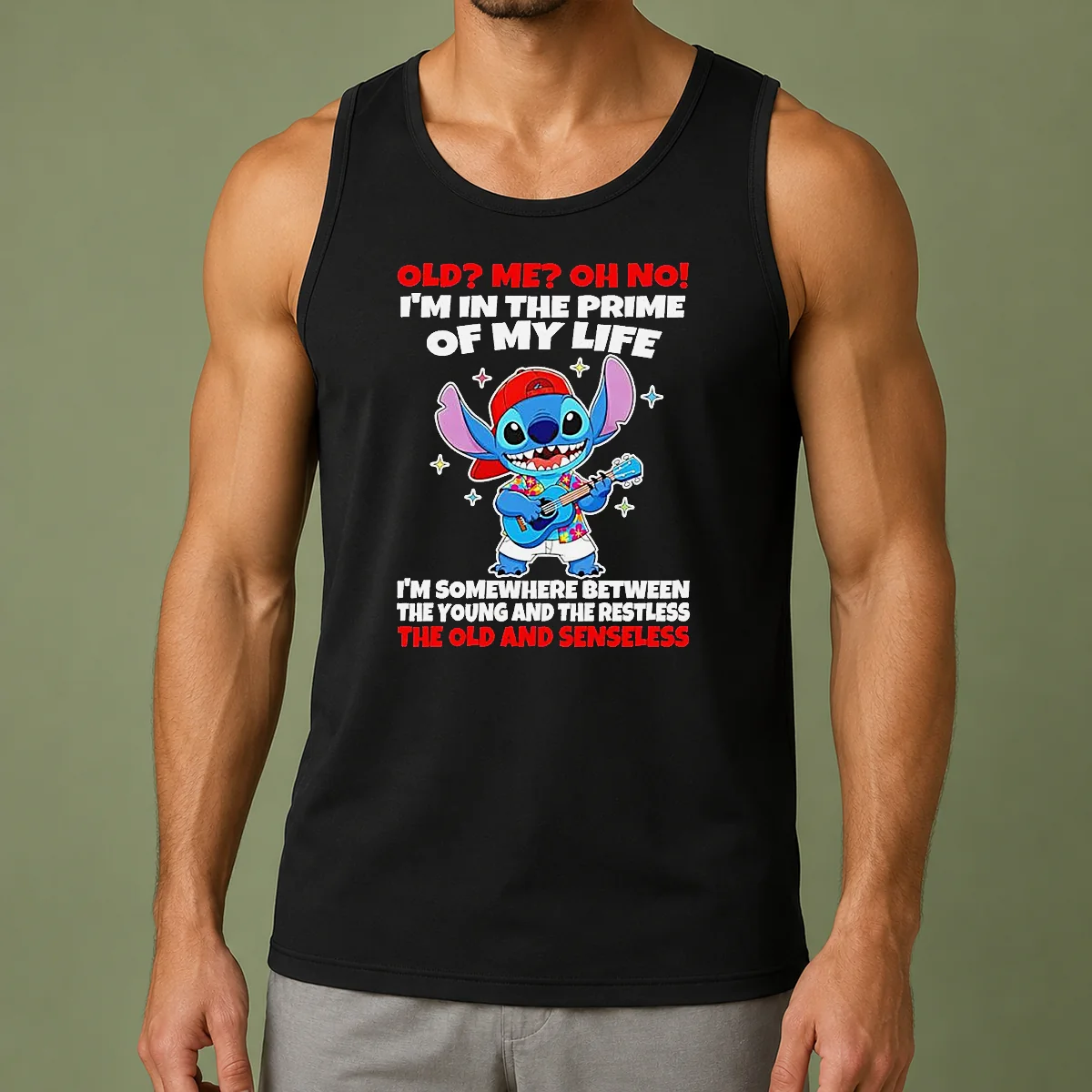 Nice Original Stitch Lilo And Stitch Old Me Oh No I'M In The Prime Of My Life Tank Top
