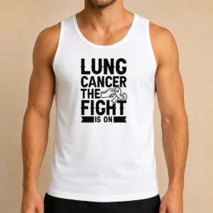 Nice Pretty Lung Cancer The Fight Is On Awareness Ribbon Support Warrior Survivor Tank Top