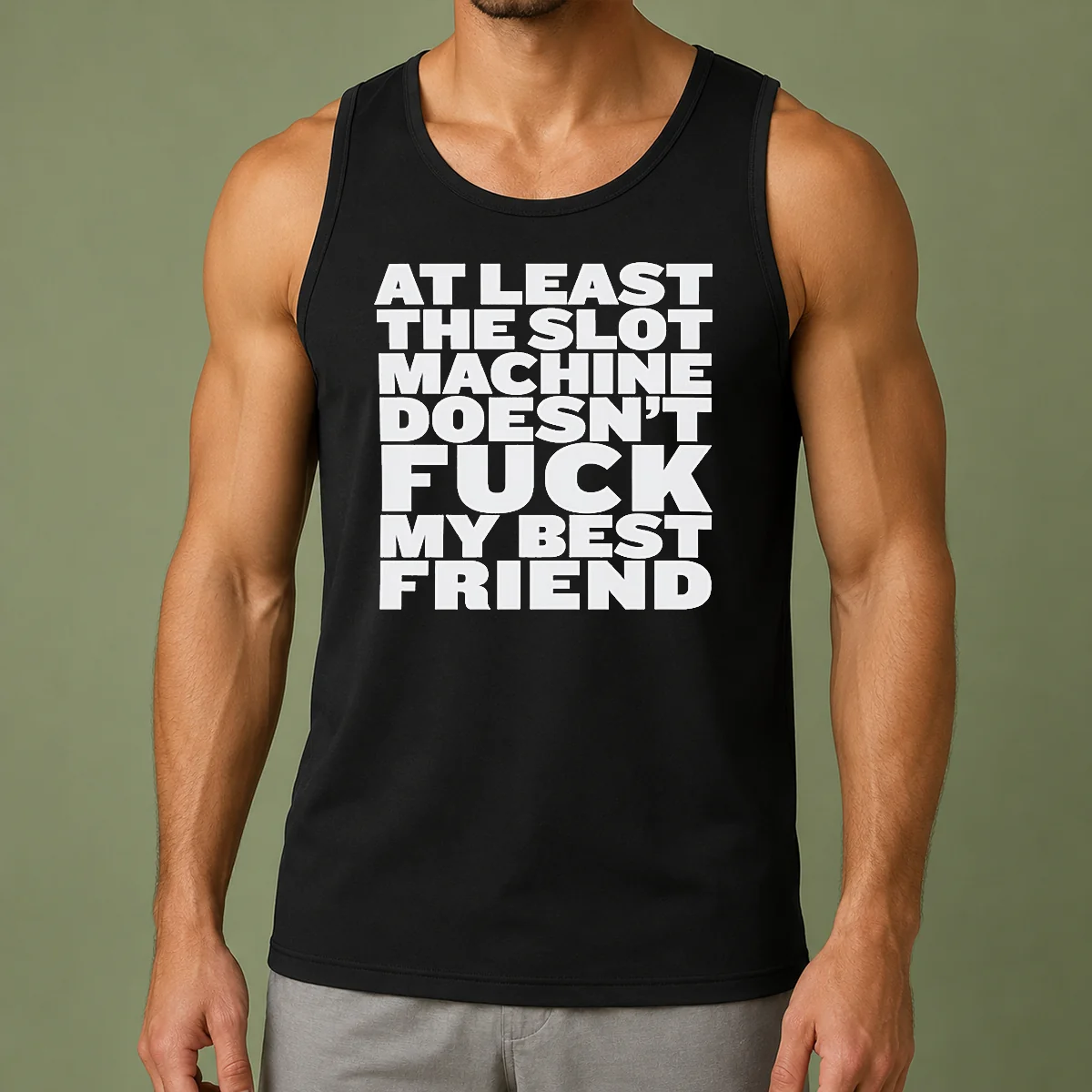 Official At Least The Slot Machine Doesnt Fuck My Best Friend Tank Top