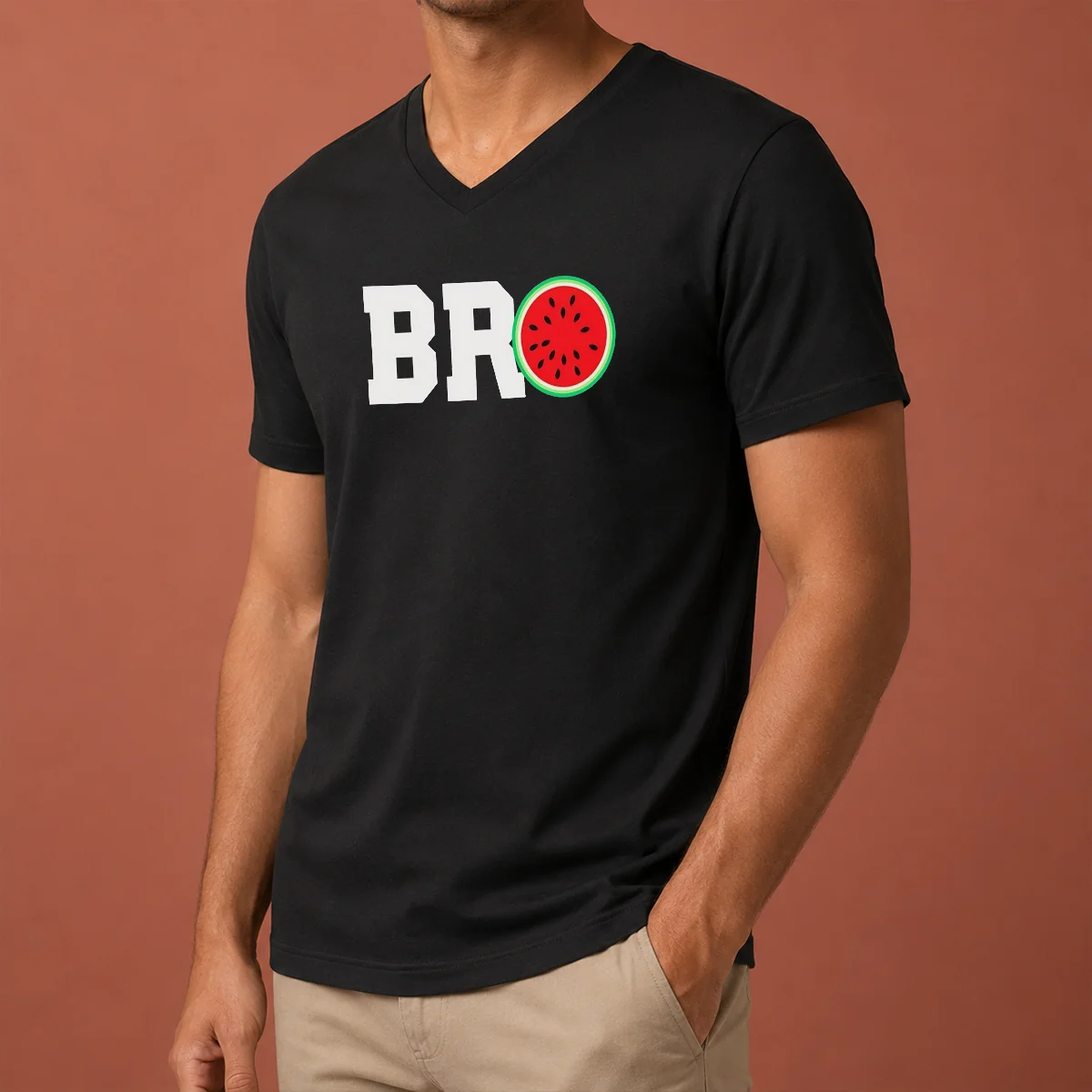 Official Bro Watermelon Slice V-Neck Shirt Official Bro Watermelon Slice V-Neck Shirt