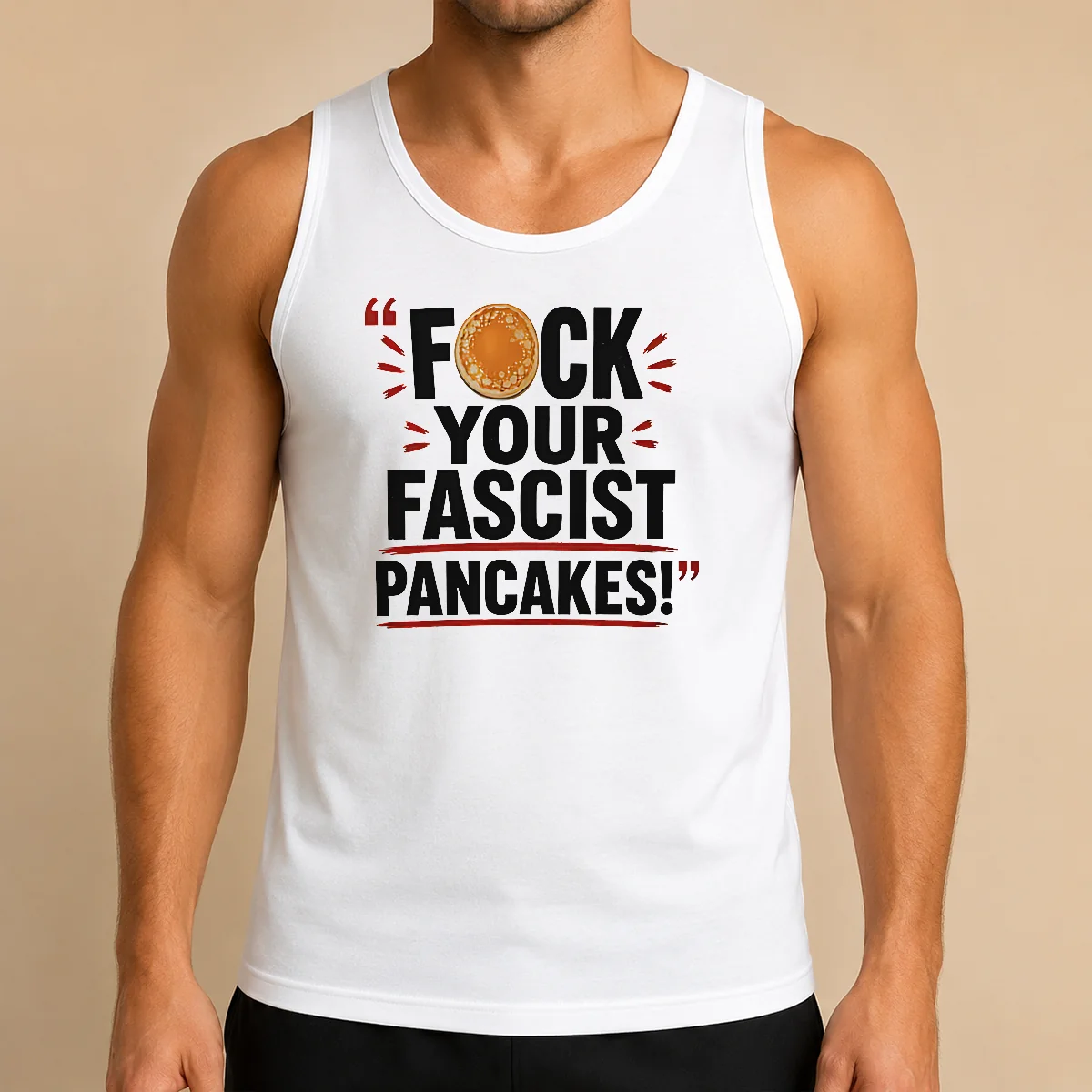 Official Fuck Your Fascist Pancakes Tank Top