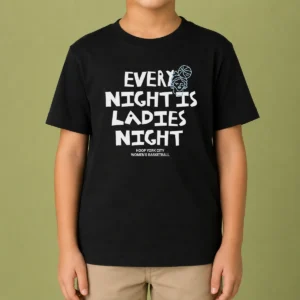 Official Funny Every Night Is Ladies Night Hoop York City Women'S Basketball Kids T-Shirt