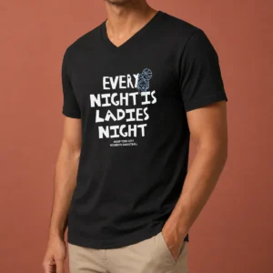 Official Funny Every Night Is Ladies Night Hoop York City Women'S Basketball V-Neck Shirt