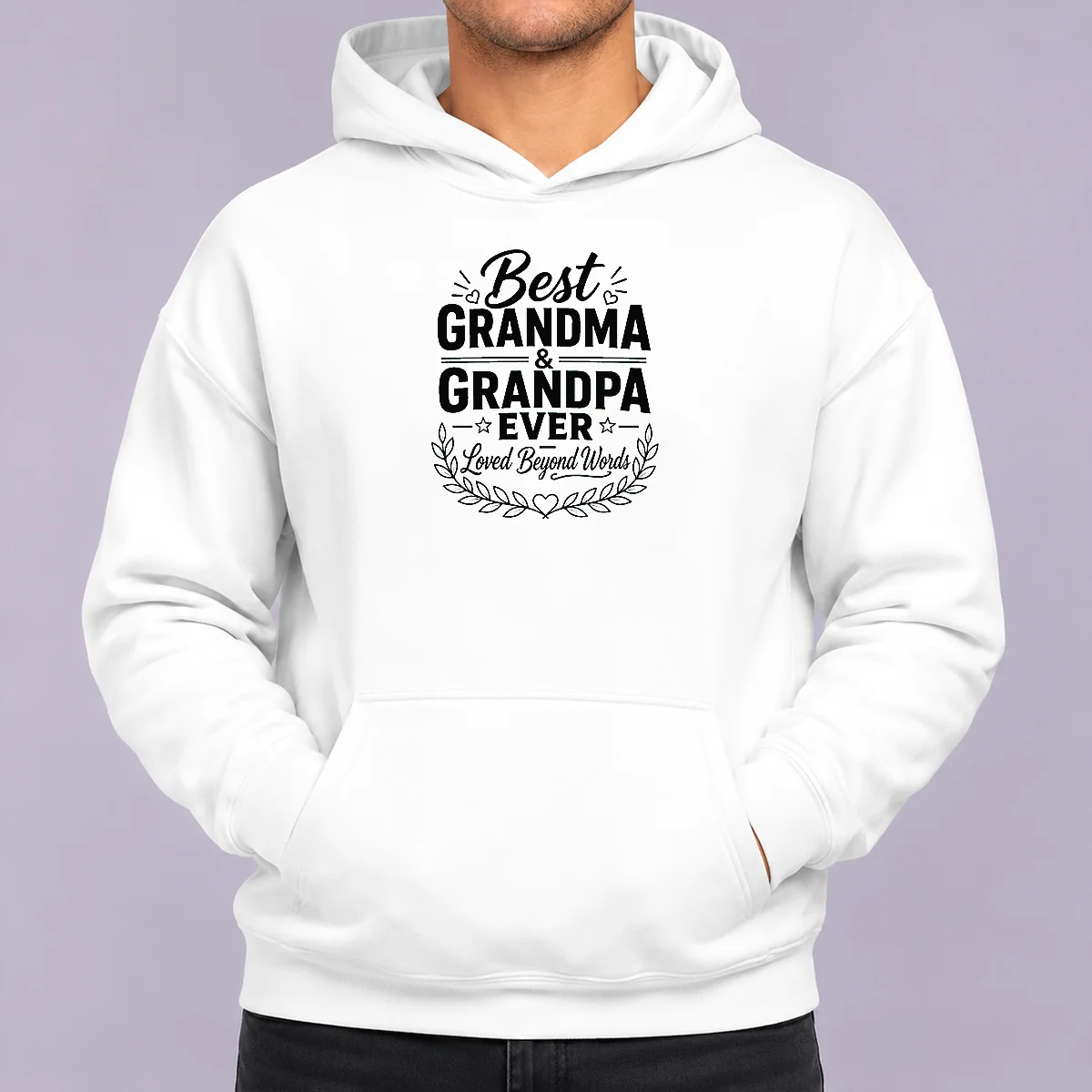 Official Grandparents Day Gratitude Line Art Family Hoodie