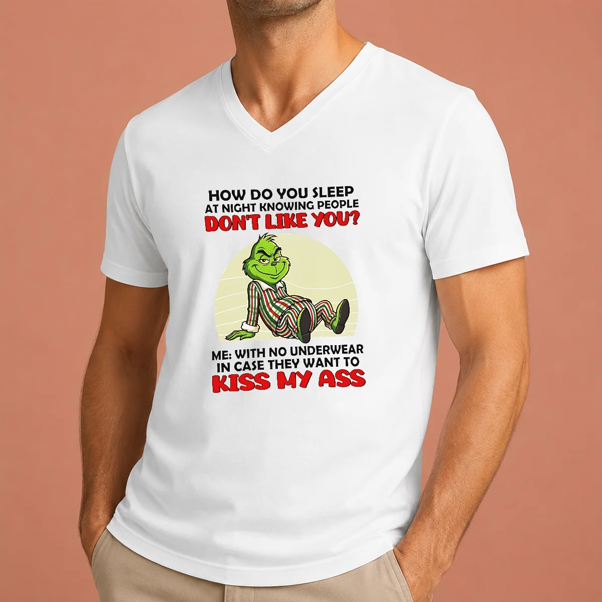 Official Grinch How Do You Sleep V-Neck Shirt Official Grinch How Do You Sleep V-Neck Shirt