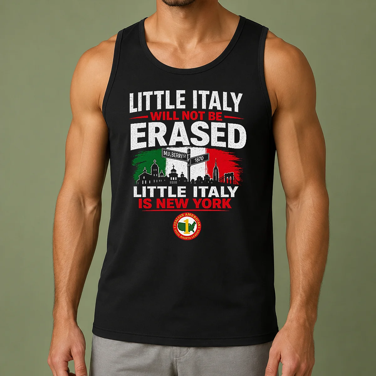 Official Little Italy Will Not Be Erased Little Italy Is New York Tank Top