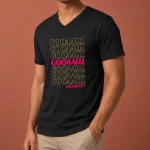 Official Pretty Gooaall! Germany Soccer Apparel For Fans German V-Neck Shirt
