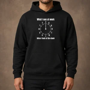 Official What I See At Work When I Look At The Clock Fuck This Shit Hoodie