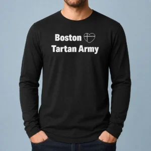 Original Boston Tartan Army I Love Scotland Soccer National Team Supporters Long Sleeve Shirt