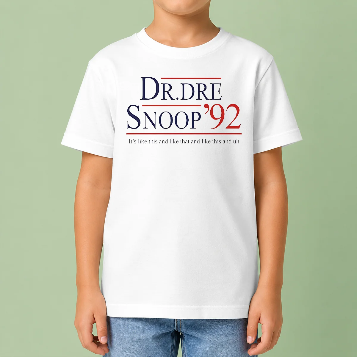 Original Dr Dre And Snoop Dogg '92 It'S Like This And Like That Kids T-Shirt